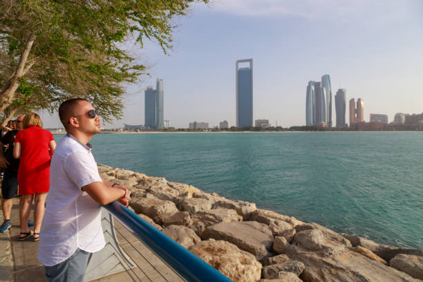 Expats exploring the cultural heritage sites in Abu Dhabi, an ideal expat living destination